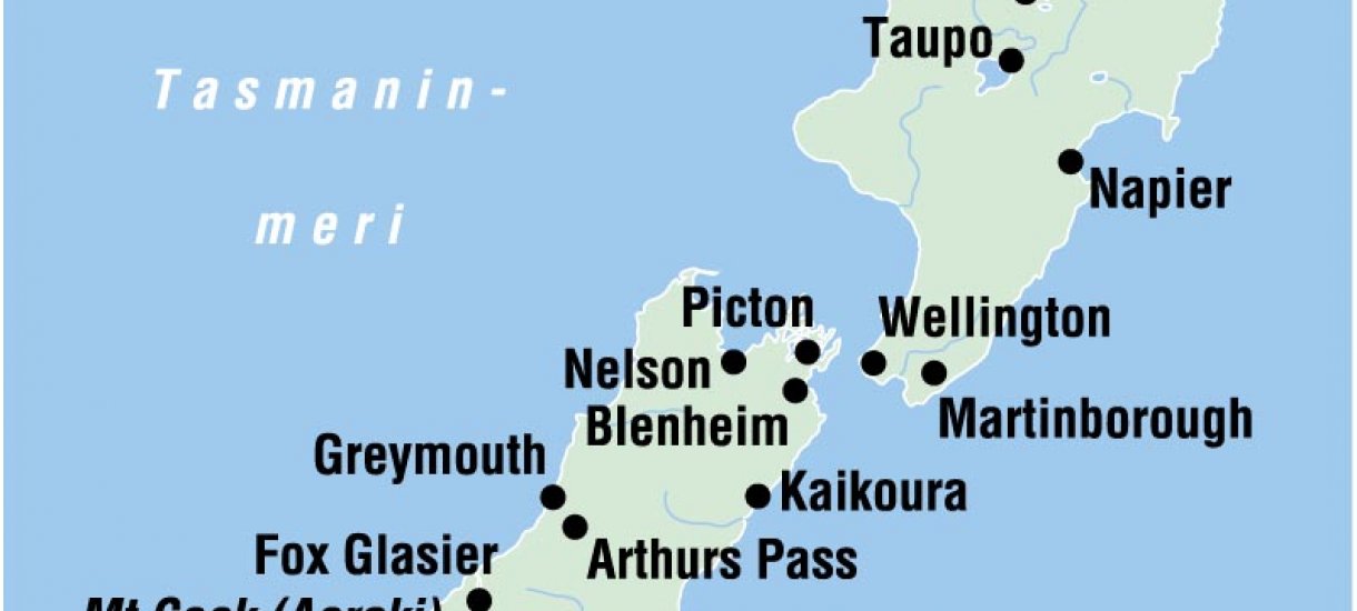 Uusi-Seelanti -kartta